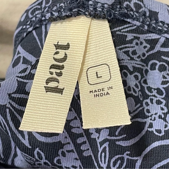 PACT NWOT Organic Fit and Flare Midi Dress in Midnight Garden - Picture 9 of 12